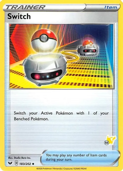 Switch - 183/202 (#52 Pikachu Stamped) card art