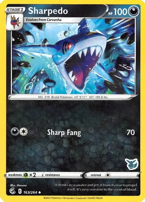 Sharpedo - 163/264 (Eevee Stamped) card art