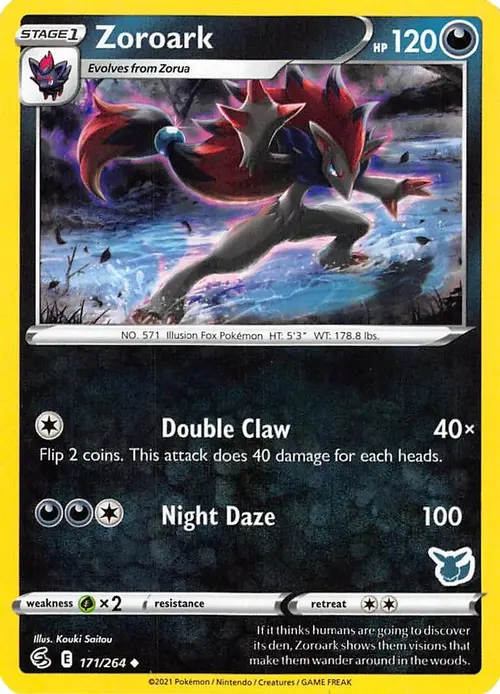 Zoroark - 171/264 (Eevee Stamped) card art