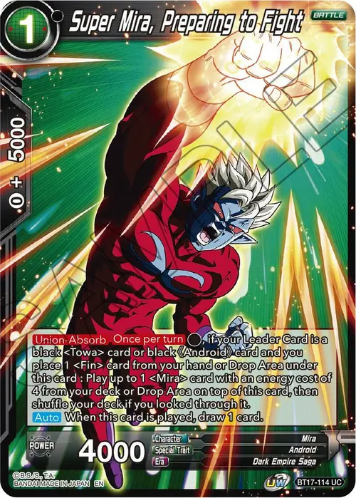 Super Mira, Preparing to Fight card art