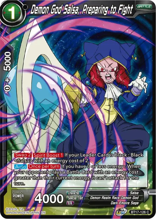 Demon God Salsa, Preparing to Fight card art