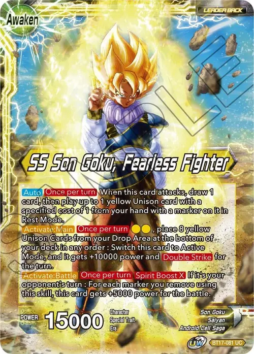 Son Goku // SS Son Goku, Fearless Fighter card art