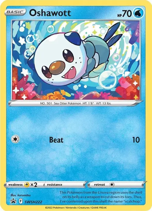 Oshawott - SWSH222 card art