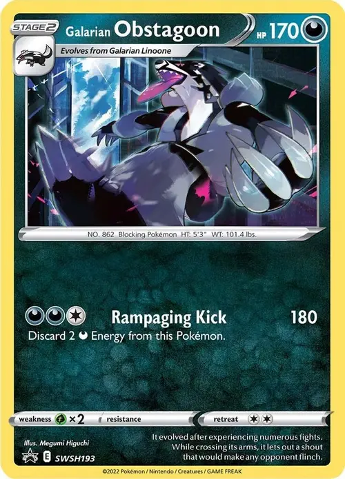 Galarian Obstagoon - SWSH193 card art