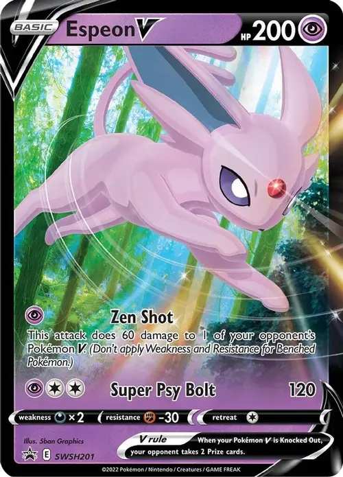 Espeon V - SWSH201 card art