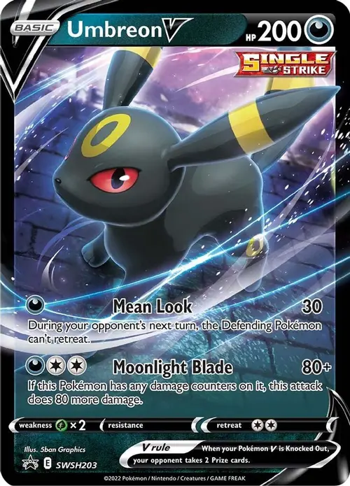 Umbreon V - SWSH203 card art