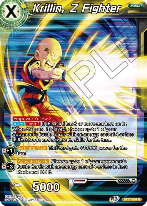 Krillin, Z Fighter card art