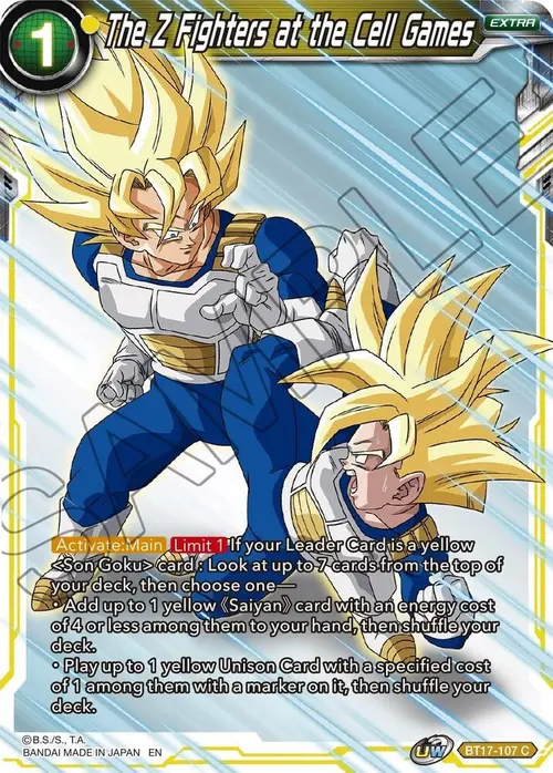 The Z Fighters at the Cell Games card art