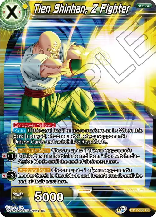 Tien Shinhan, Z Fighter card art