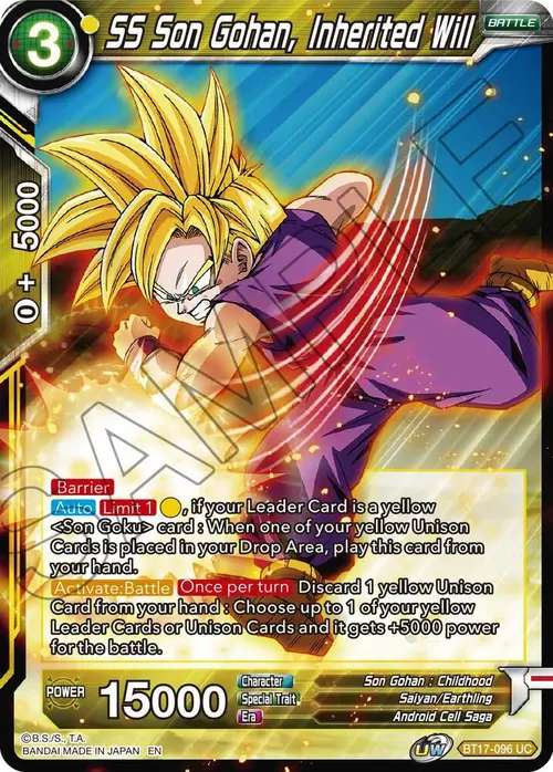 SS Son Gohan, Inherited Will card art