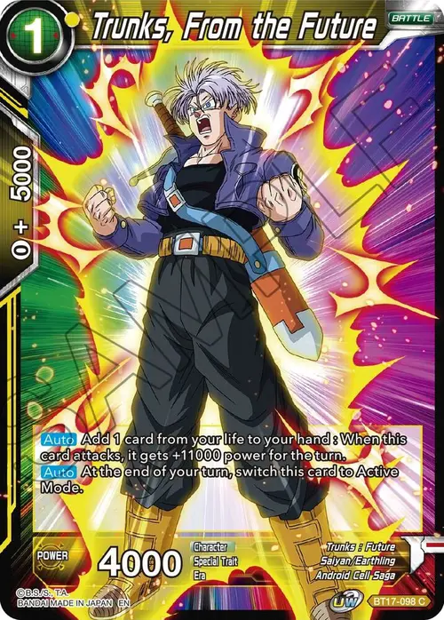 Trunks, From the Future card art