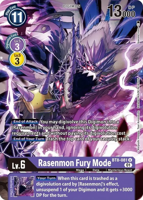 Rasenmon Fury Mode card art