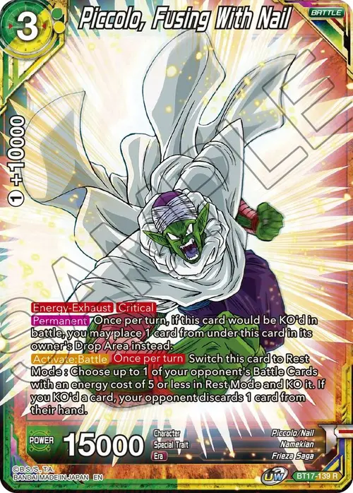 Piccolo, Fusing With Nail card art