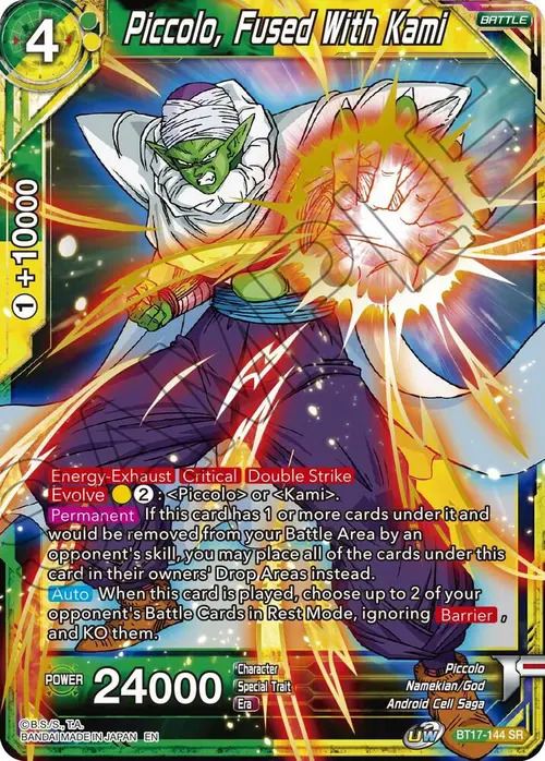 Piccolo, Fused With Kami card art