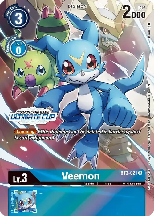 Veemon - BT3-021 (Ultimate Cup 2022) card art