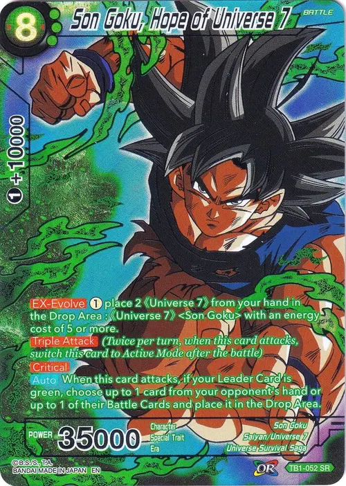 Son Goku, Hope of Universe 7 card art