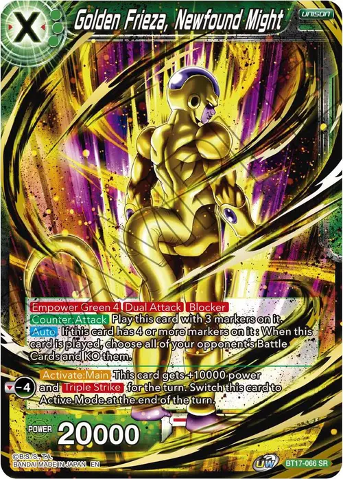 Golden Frieza, Newfound Might card art