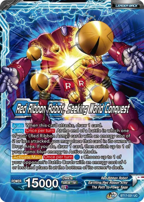 Commander Red // Red Ribbon Robot, Seeking World Conquest card art