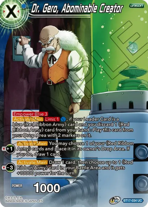 Dr. Gero, Abominable Creator card art