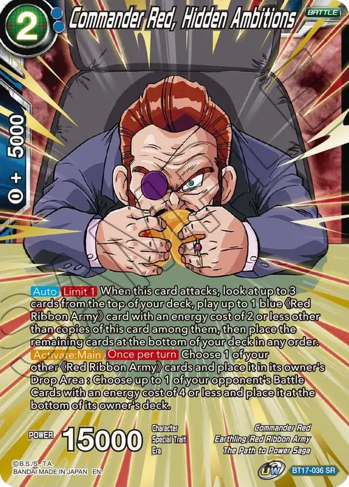 Commander Red, Hidden Ambitions card art