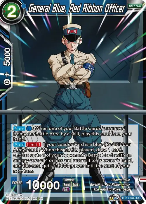 General Blue, Red Ribbon Officer card art