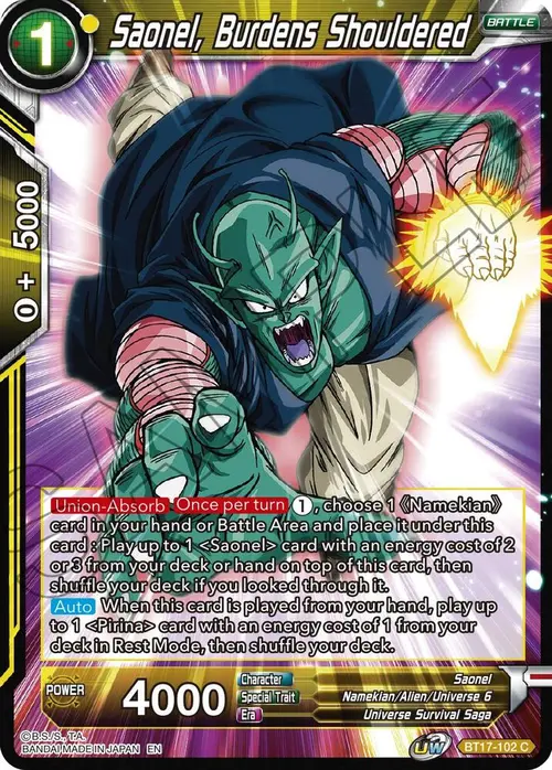Saonel, Burdens Shouldered card art