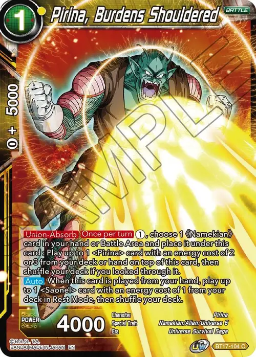 Pirina, Burdens Shouldered card art