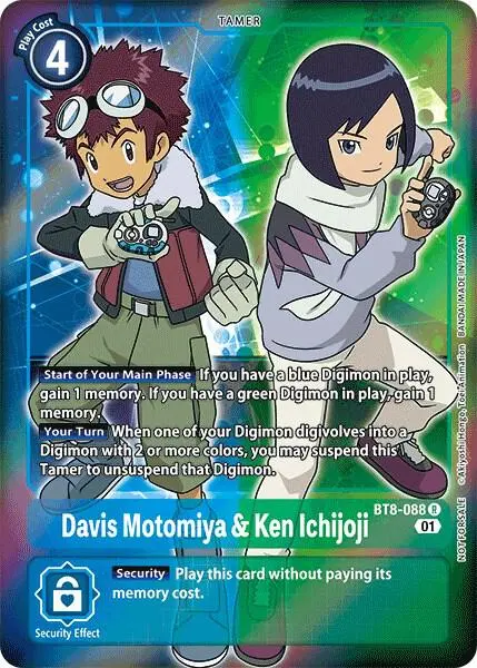 Davis Motomiya & Ken Ichijoji (Box Topper) card art