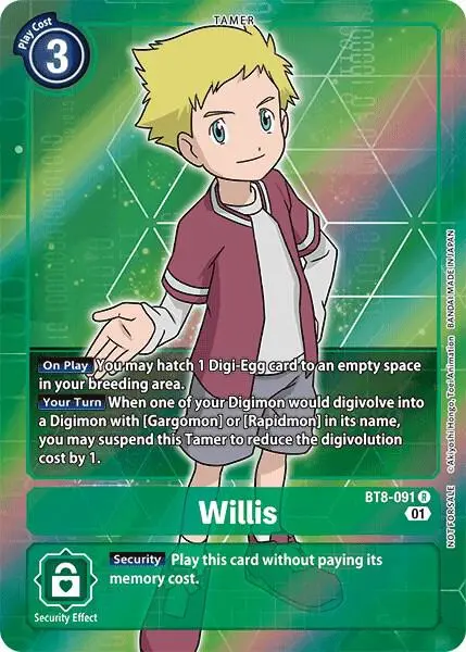 Willis (Box Topper) card art