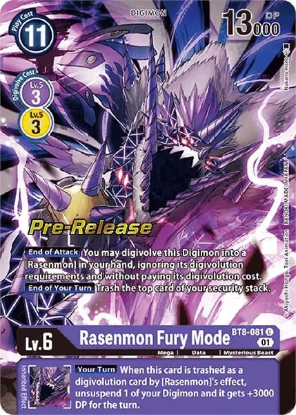 Rasenmon Fury Mode card art