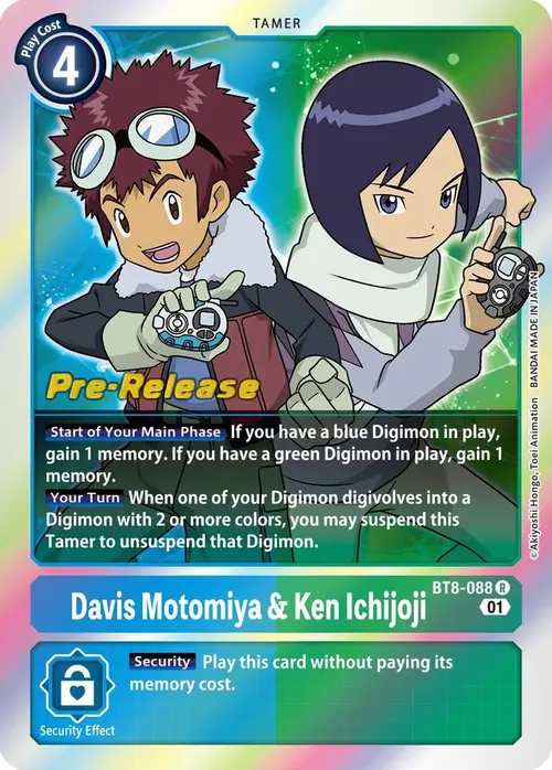 Davis Motomiya & Ken Ichijoji card art