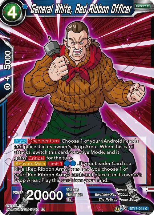 General White, Red Ribbon Officer card art
