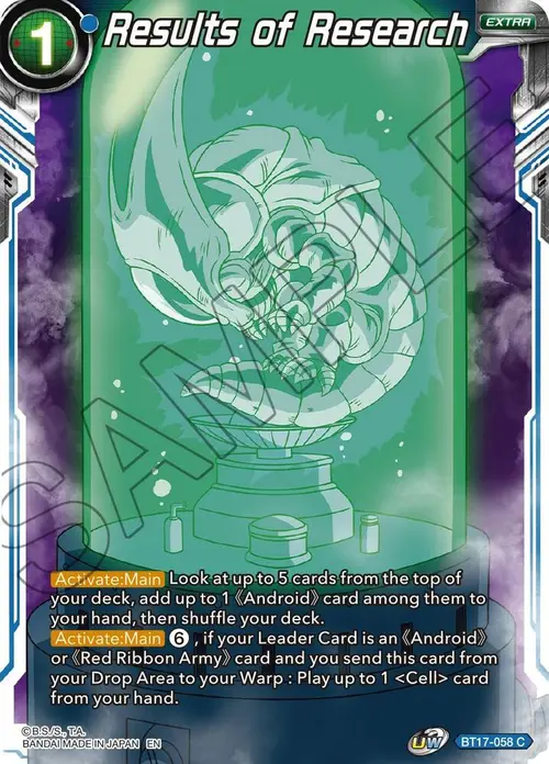 Results of Research card art