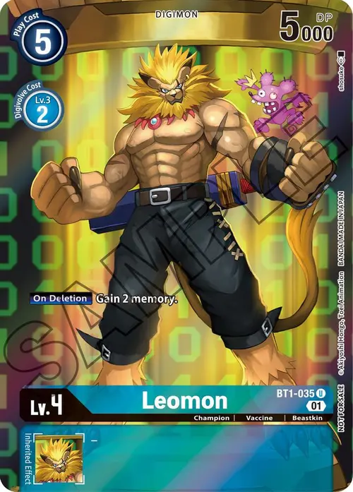 Leomon (Tamer's Card Set 1) card art