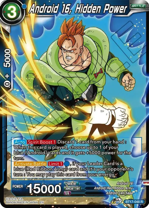 Android 16, Hidden Power card art