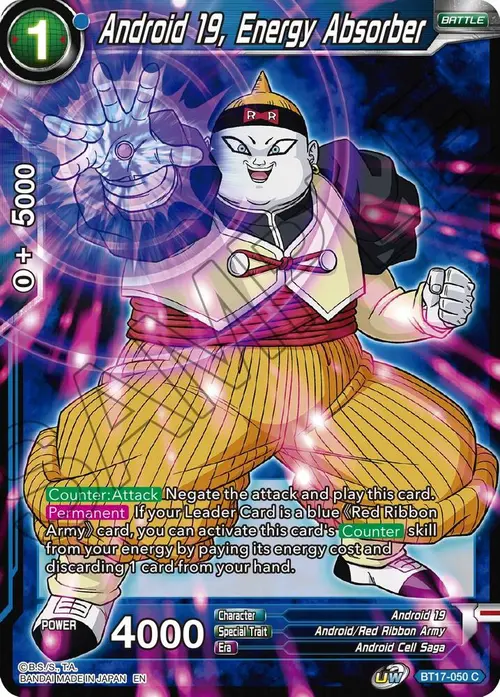 Android 19, Energy Absorber card art
