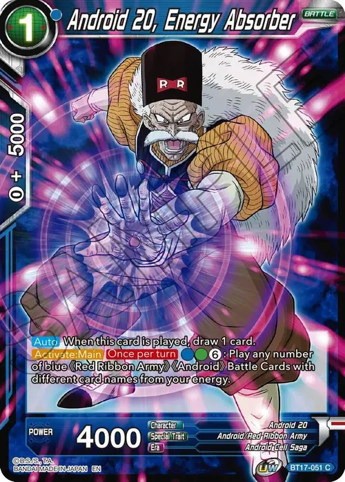 Android 20, Energy Absorber card art