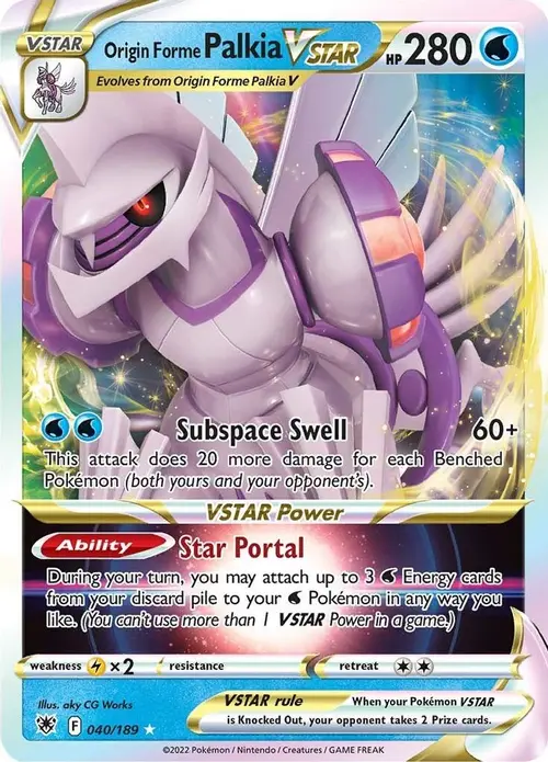 Origin Forme Palkia VSTAR card art