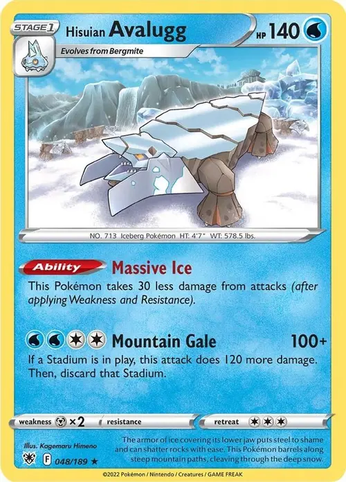 Hisuian Avalugg card art