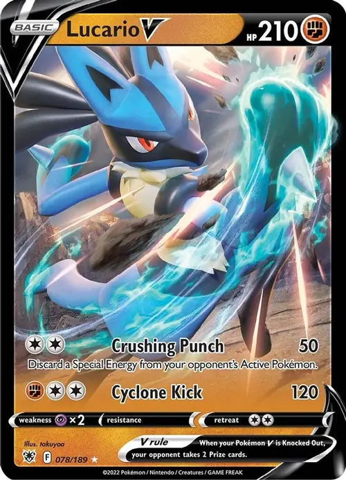 Lucario V card art