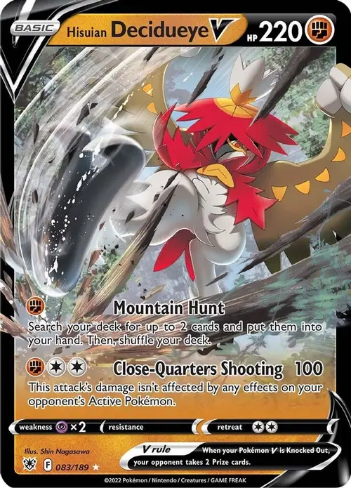 Hisuian Decidueye V card art