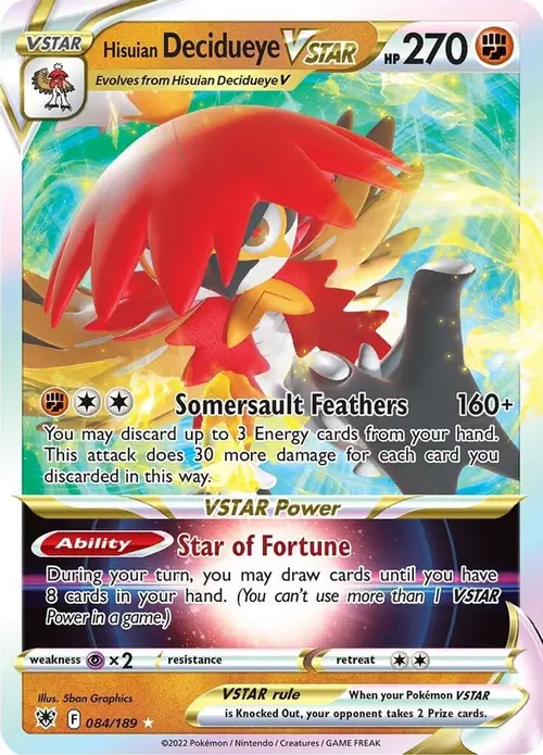 Hisuian Decidueye VSTAR card art