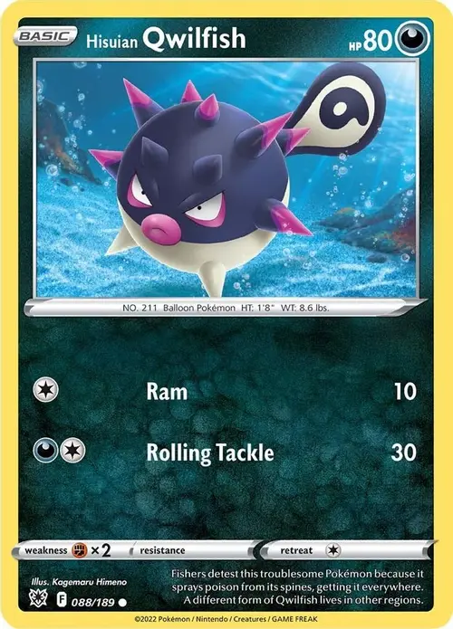Hisuian Qwilfish (88) card art