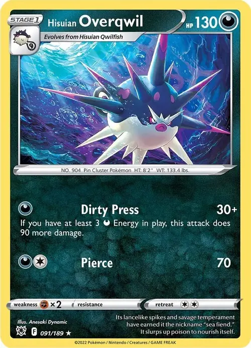 Hisuian Overqwil (91) card art