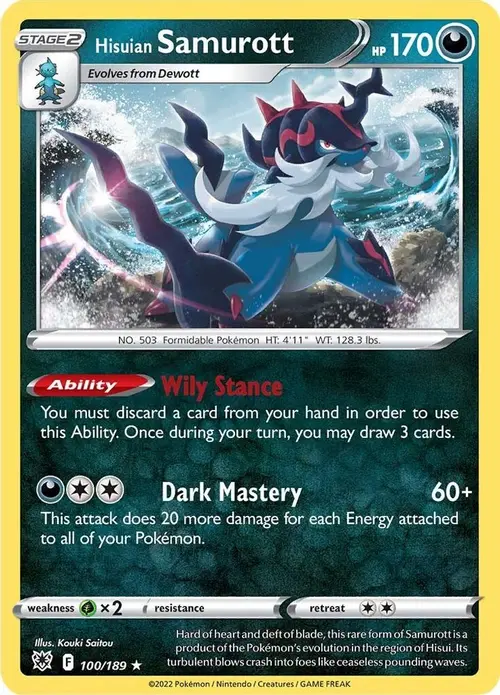 Hisuian Samurott card art