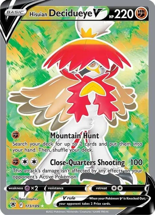Hisuian Decidueye V (Full Art) card art