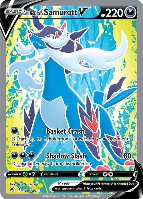 Hisuian Samurott V (Full Art) card art