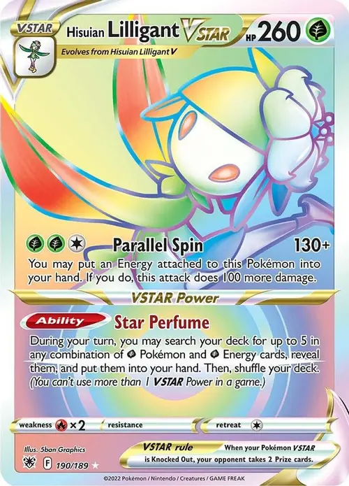 Hisuian Lilligant VSTAR (Secret) card art