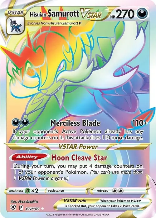 Hisuian Samurott VSTAR (Secret) card art