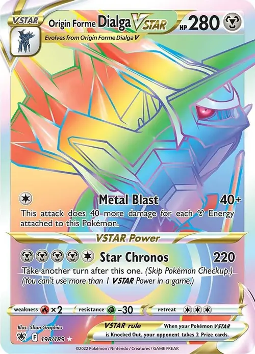 Origin Forme Dialga VSTAR - 198/189 (Secret) card art